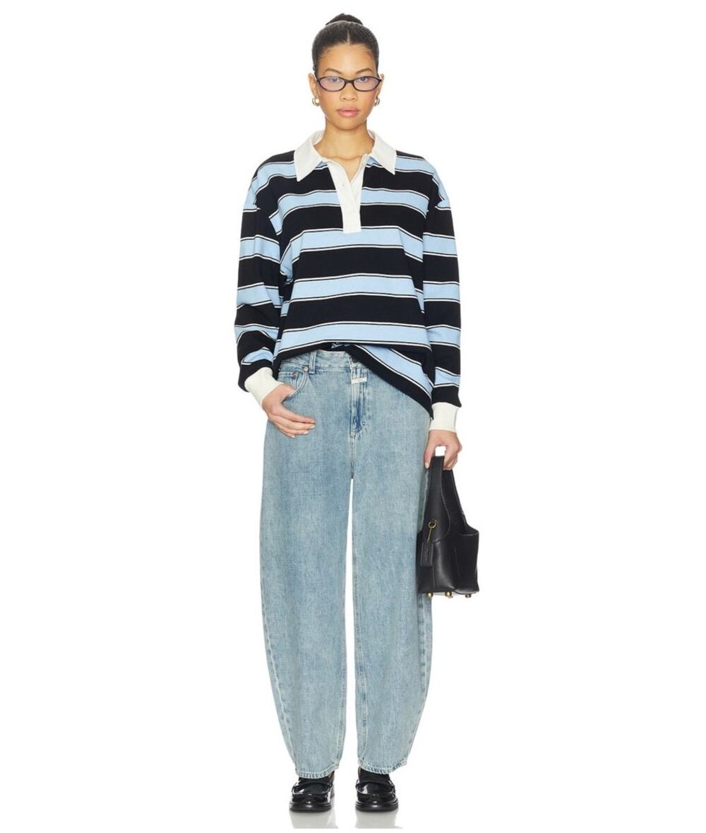 Closed Denim Jazzie Barrel Jean Blue Wide leg Relaxed Made in Italy Womens US 25